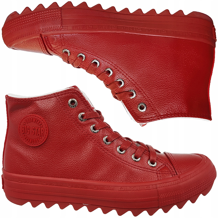 Trampki Big Star damskie czerwone buty EE274112 37