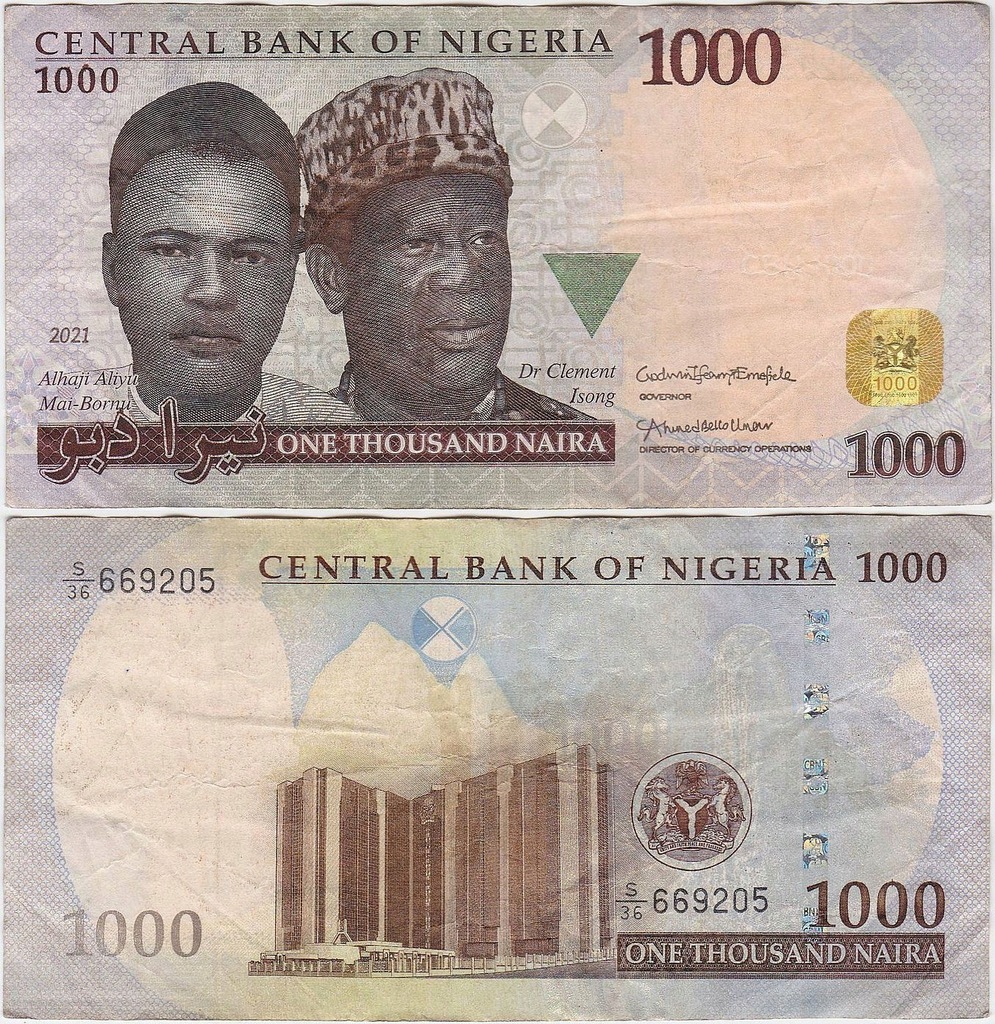 Nigeria, 1000 Naira 2021 Pick 36