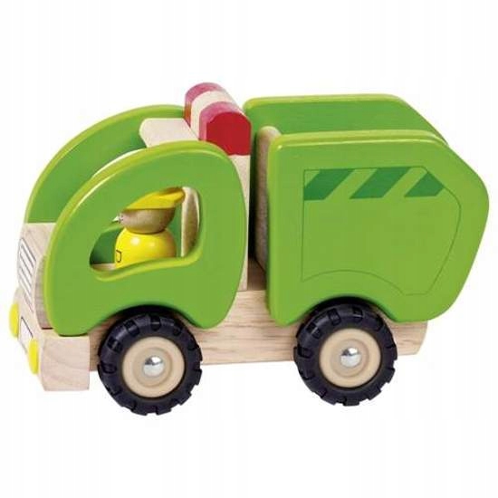 Zabawka dla chłopca Drewniana śmieciarka dla małego budowniczego goki - dre