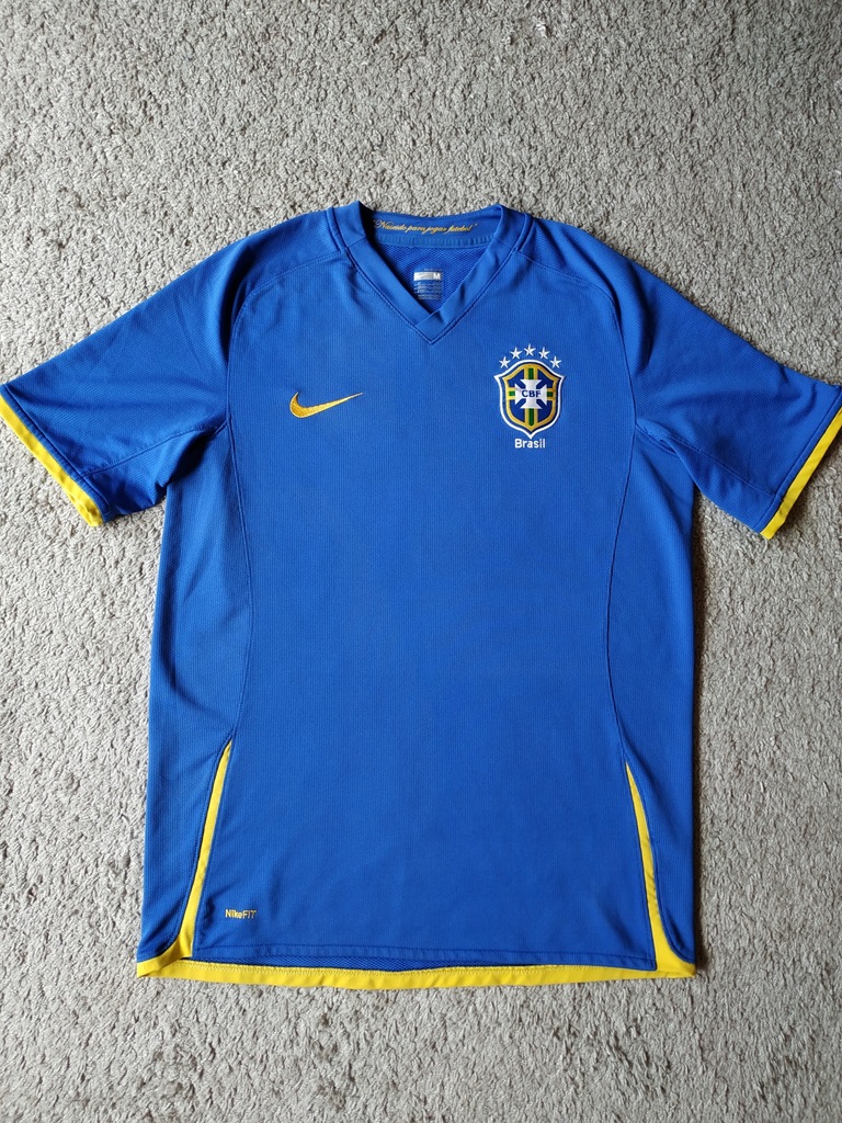 T-shirt Nike Brazil, r. M, 2008/2009 AWAY, UNIKAT