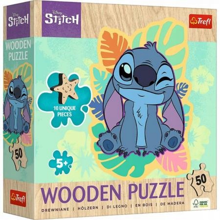 Puzzle drewniane 50 Wesoły Stitch TREFL