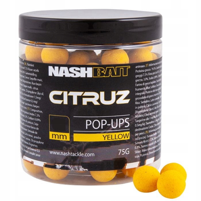 Nash Citruz Pop Ups Yellow 12mm 75g