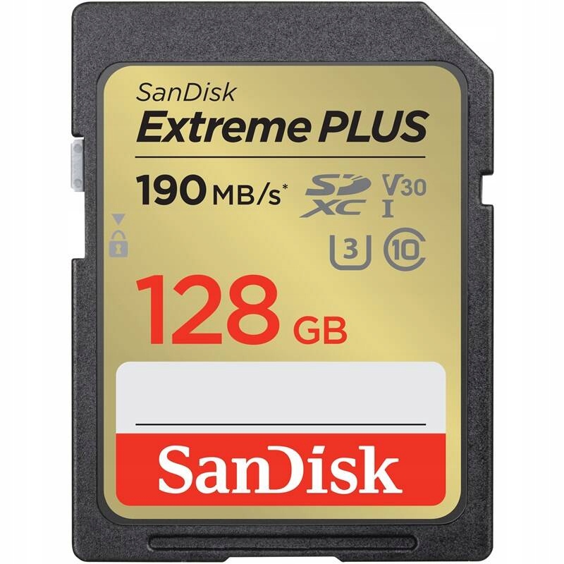 Karta pamięci SanDisk SDXC Extreme Plus 128GB UHS-I U3 (190R/90W) (SDSDXWA-