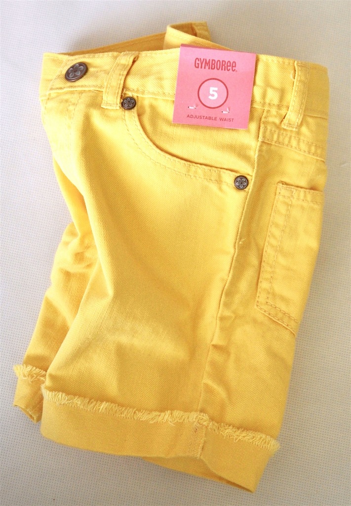 Gymboree BERMUDKI Jeans żółte 5L./107-114