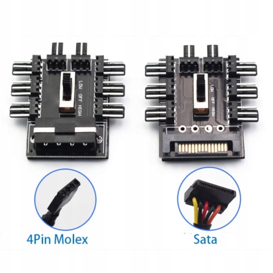 Купить Хаб-сплиттер SATA на 8x 3 PIN для любителей: отзывы, фото, характеристики в интерне-магазине Aredi.ru