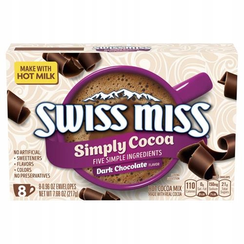Swiss Miss Simply Cocoa Dark Chocolate 8-porcji