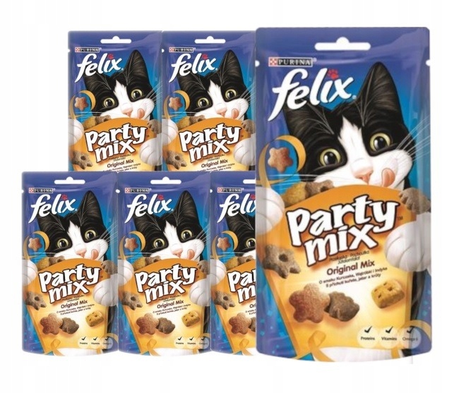 FELIX PURINA PARTY MIX ORIGINAL MIX 8x 60 G