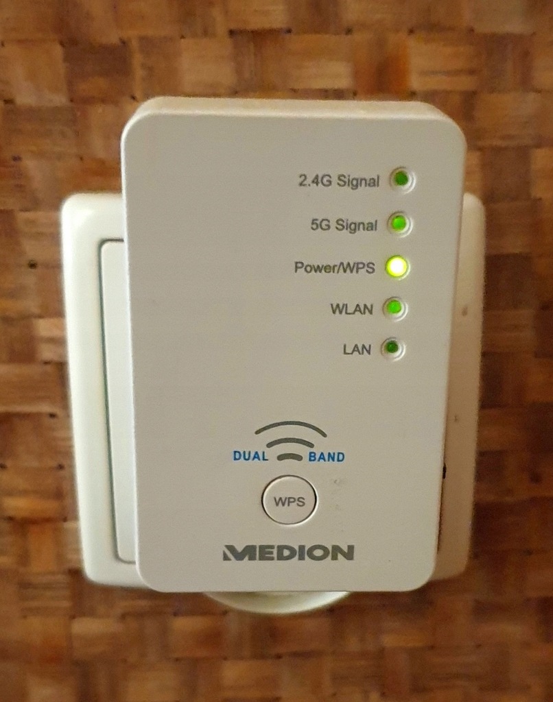 MEDION MD 86833 repeater wzmacniacz Wi-Fi