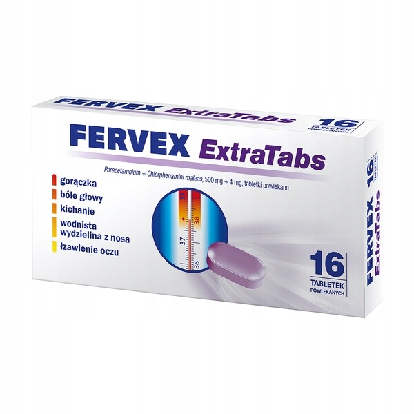 FERVEX EXTRA TABS 16SZT GRYPA PRZEZIĘBIENIE