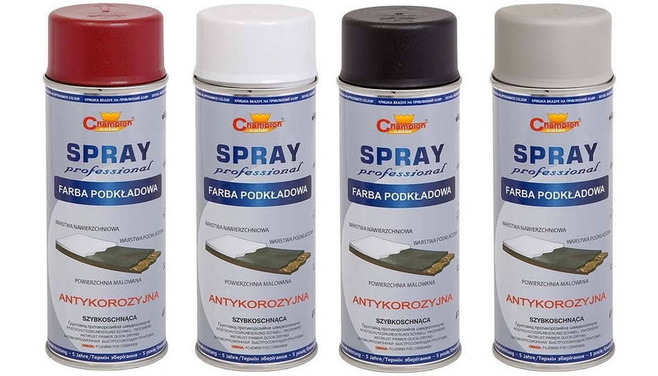 FARBA PODKŁAD SPRAY 400 ML SZARY