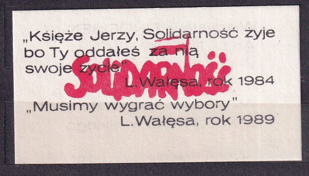 1989 Wizytówka wyborcza