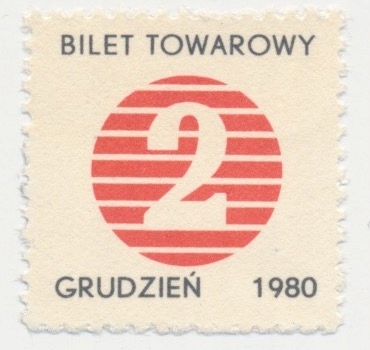 4753. Bilet towarowy na cukier, 2 kg 1980.12