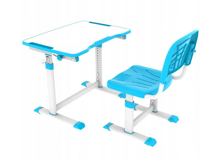 Regulowane biurko z krzesełkiem Olea Blue FunDesk