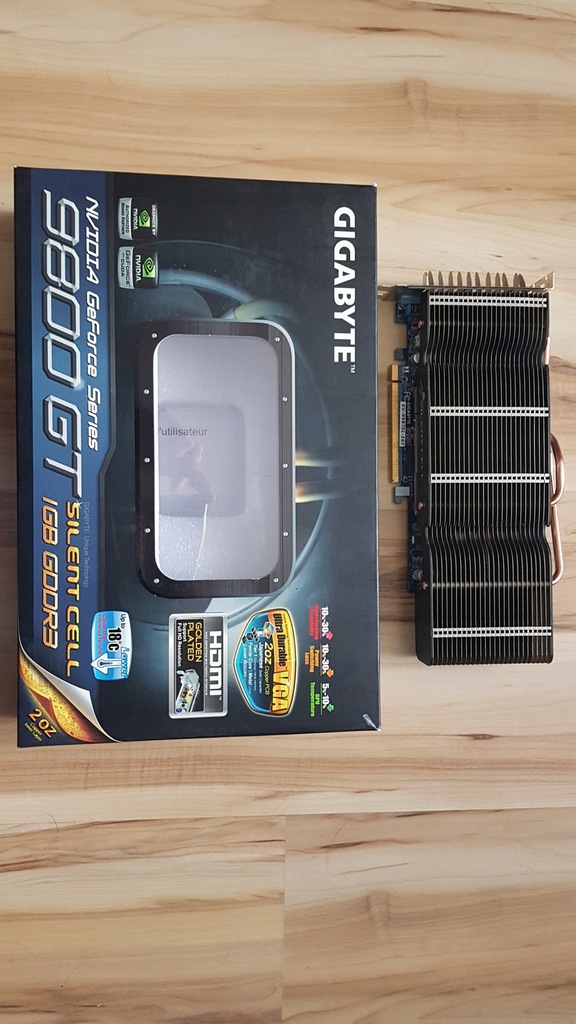 GeForce CUDA 9800GT Gigabyte 1GB PCI-E SilentCell