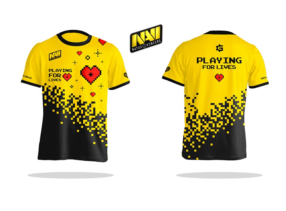 T-SHIRT G2A GEAR Z PODPISAMI TEAMU NA`VI