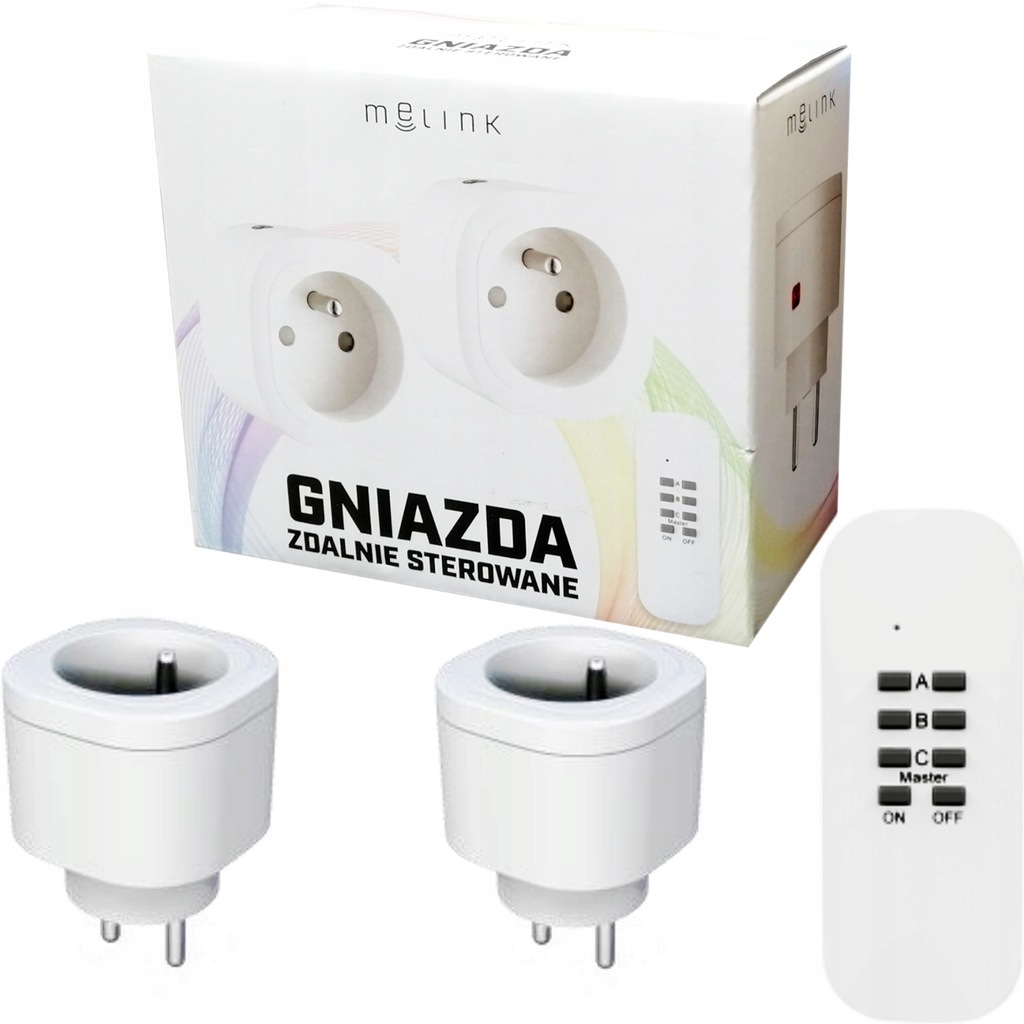 Gniazdo elektryczne zdalnie sterowane 2 szt. pilot