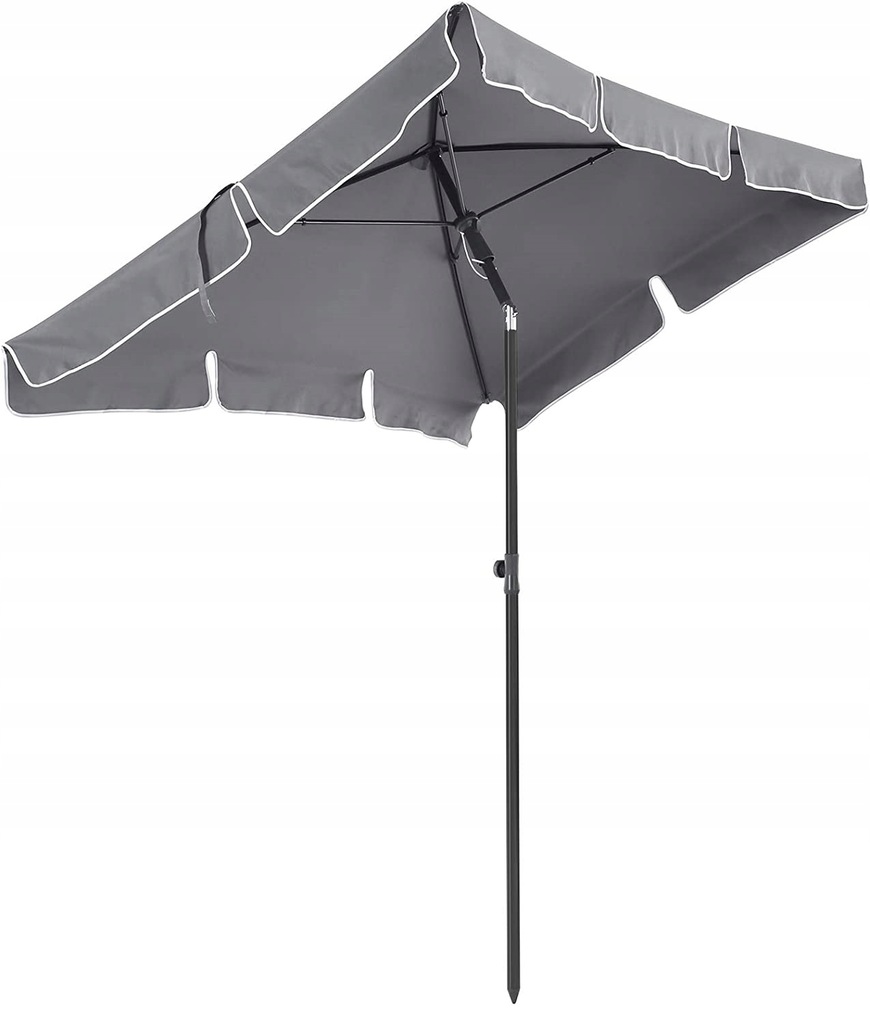 PARASOL OGRODOWY BALKONOWY SZARY ŁAMANY 180x125CM