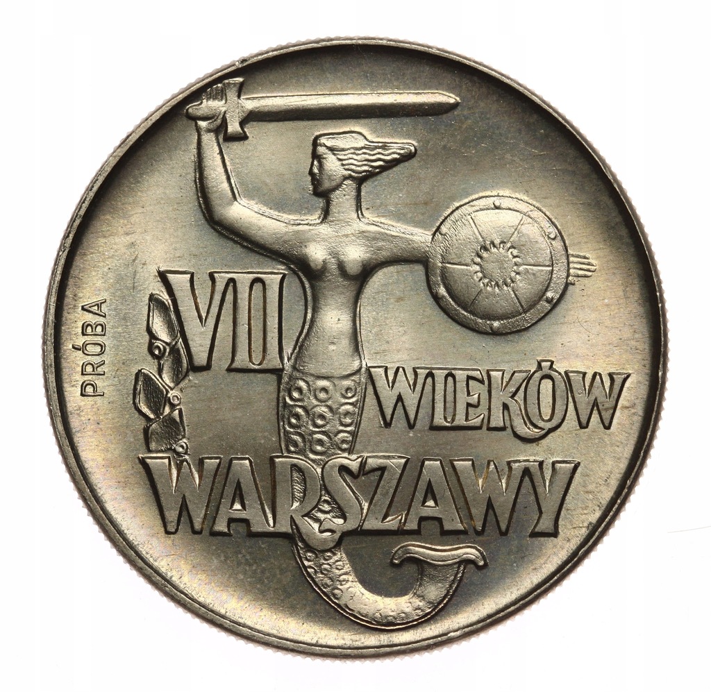 PRL 10 złotych 1965 VII wieków Warszawy PRÓBA MN (1)