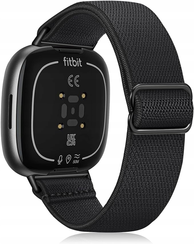 Pasek Bransoletka Do Zegarka Fitbit Versa 3 Elastyczny Czarny