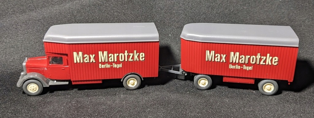 MERCEDES L 2500 CIĘŻARÓWKA Z PRZYCZEPĄ - MAX MAROTZKE - WIKING