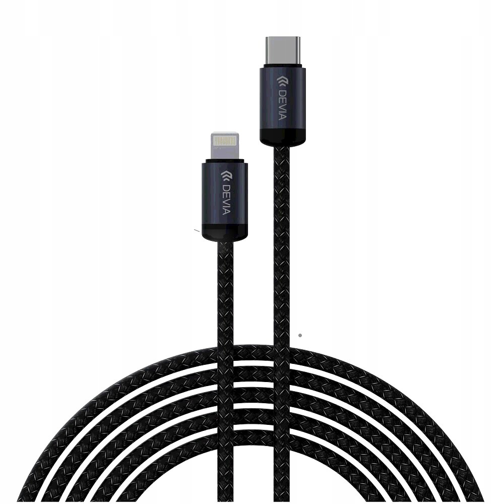 DEVIA KABEL GRACIOUS EC645 PD USB-C - LIGHTNING 1,0 M 27W 3A CZARNY