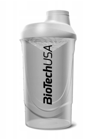 BIOTECH SHAKER WAVE 600ML TRANSPARENT SZEJKER SZCZELNY WYTRZYMAŁY