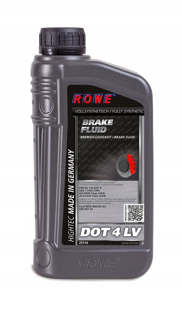 ROWE HIGHTEC BRAKE FLUID DOT 4 LV 1L J 1703/1704