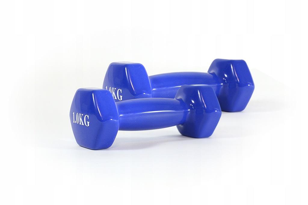 Hantle gumowane 2 x 1 kg - zestaw