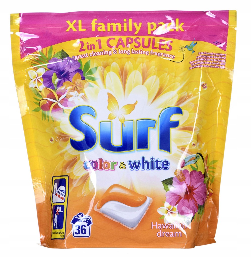 SURF Kapsułki do prania Hawaiian Kolor/Biały 36szt