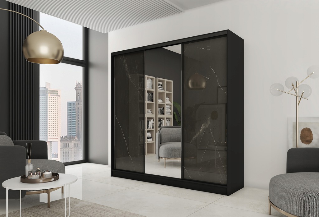 Купить Шкаф-купе с зеркалом, 180 см, рельсы КАМЕНЬ: отзывы, фото и ...