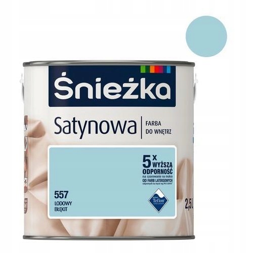 Śnieżka Satynowa 557 Lodowy Błękit 2,5L