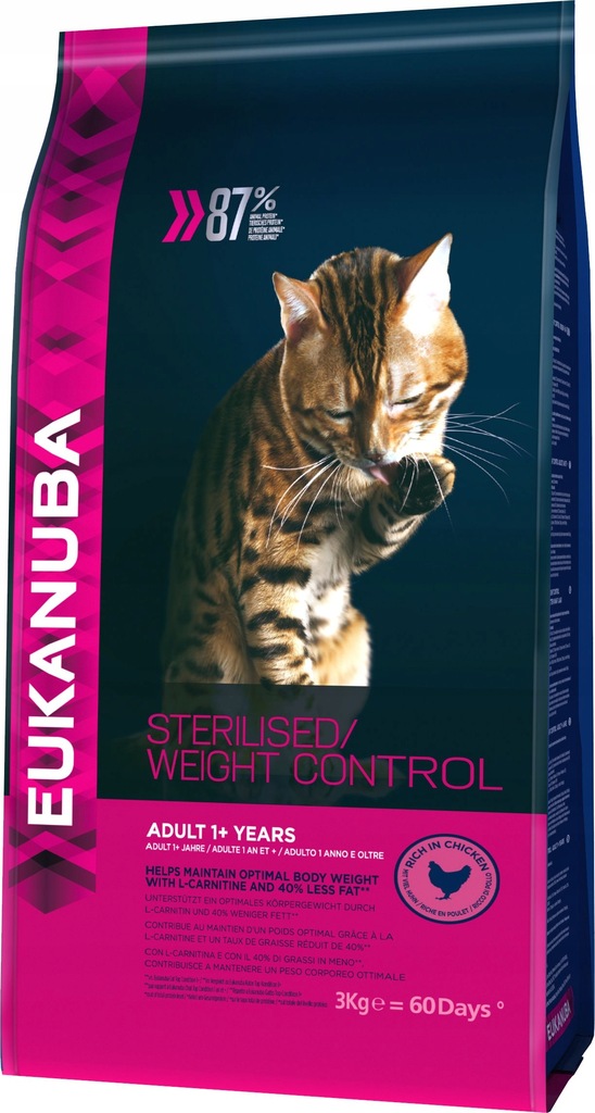 Eukanuba Cat Sterilised Weight Control Kurczak 3kg