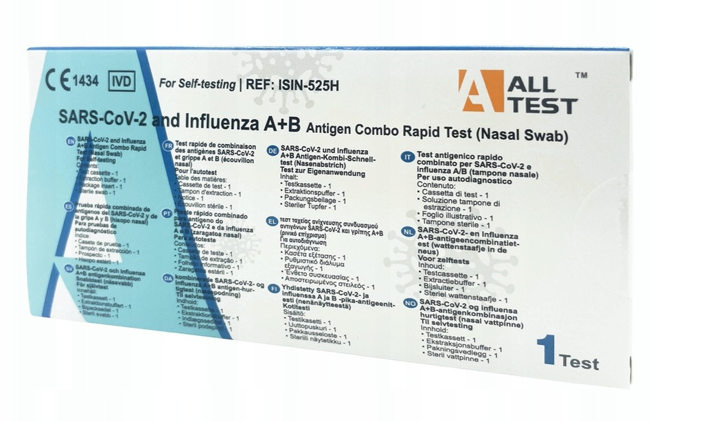 Test ALLTEST COMBO 3w1 Grypa A/B WYMAZOWY