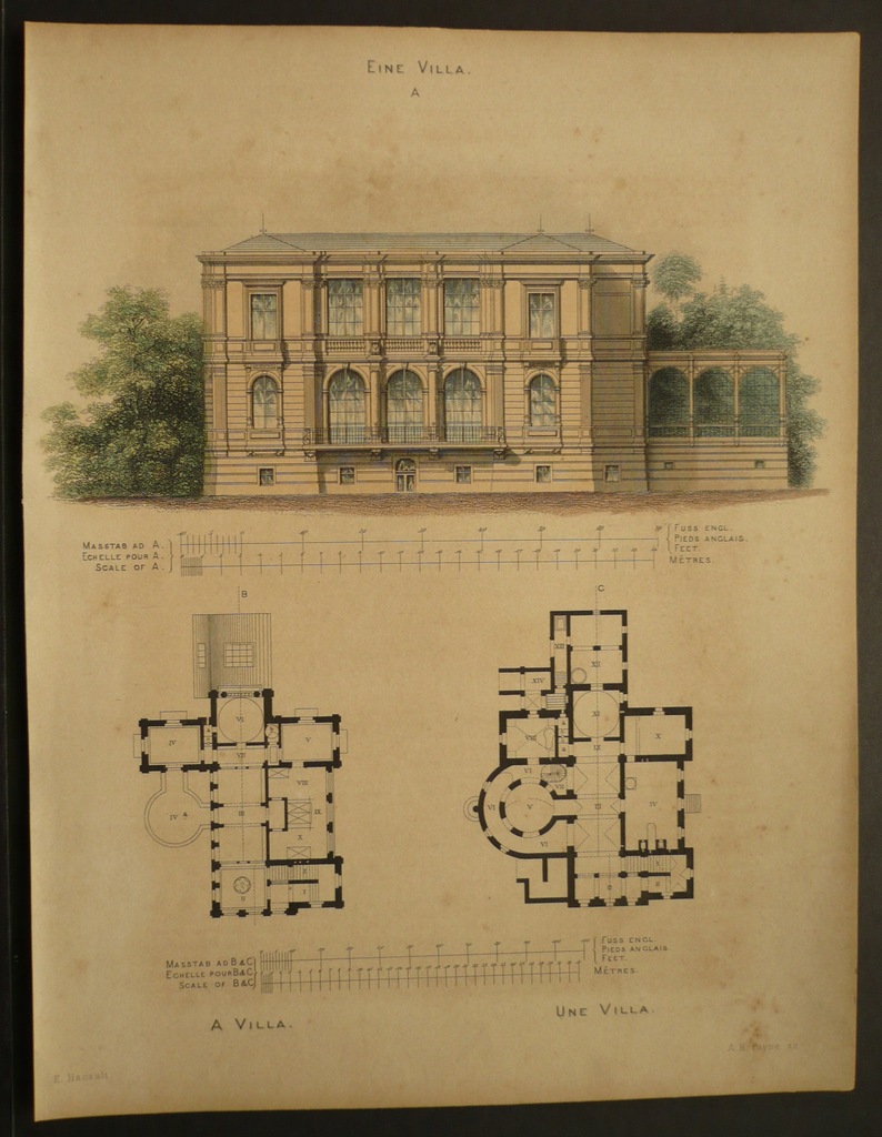 projekt willi, oryg. 1859 + akwarela