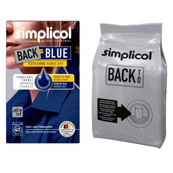 Simplicol, Back to Blue farba do tkanin - intensyw