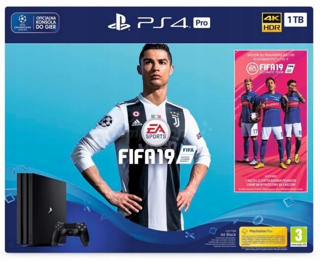 NOWA KONSOLA SONY PS4 PRO CUH-7216B 1TB + FIFA 19