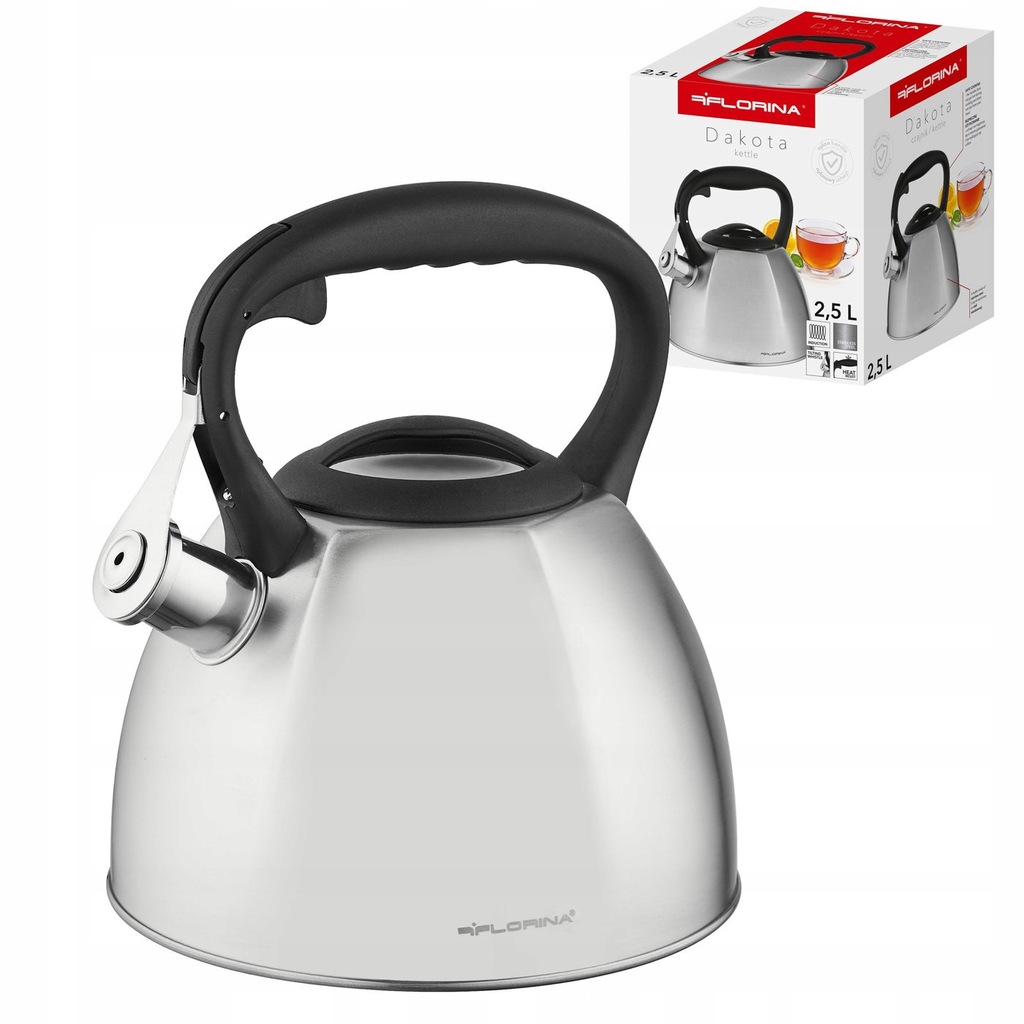 CZAJNIK NIERDZEWNY INDUK. GAZ FLORINA DAKOTA 2,5 L