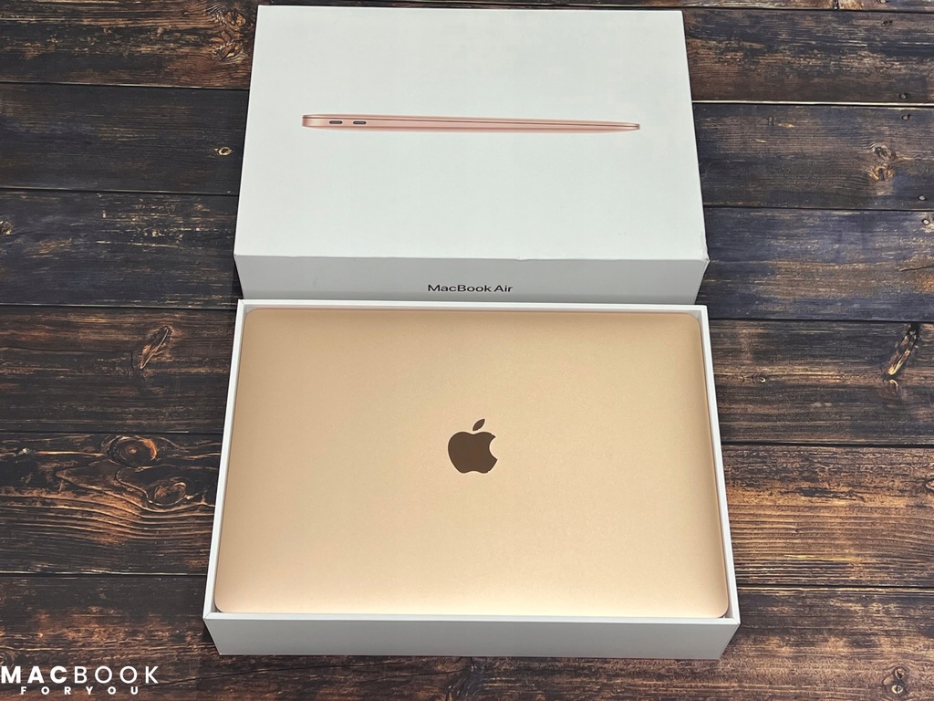 MACBOOK AIR 2020 M1 GOLD ŁADNY 8/256GB 28 CYKLI GW