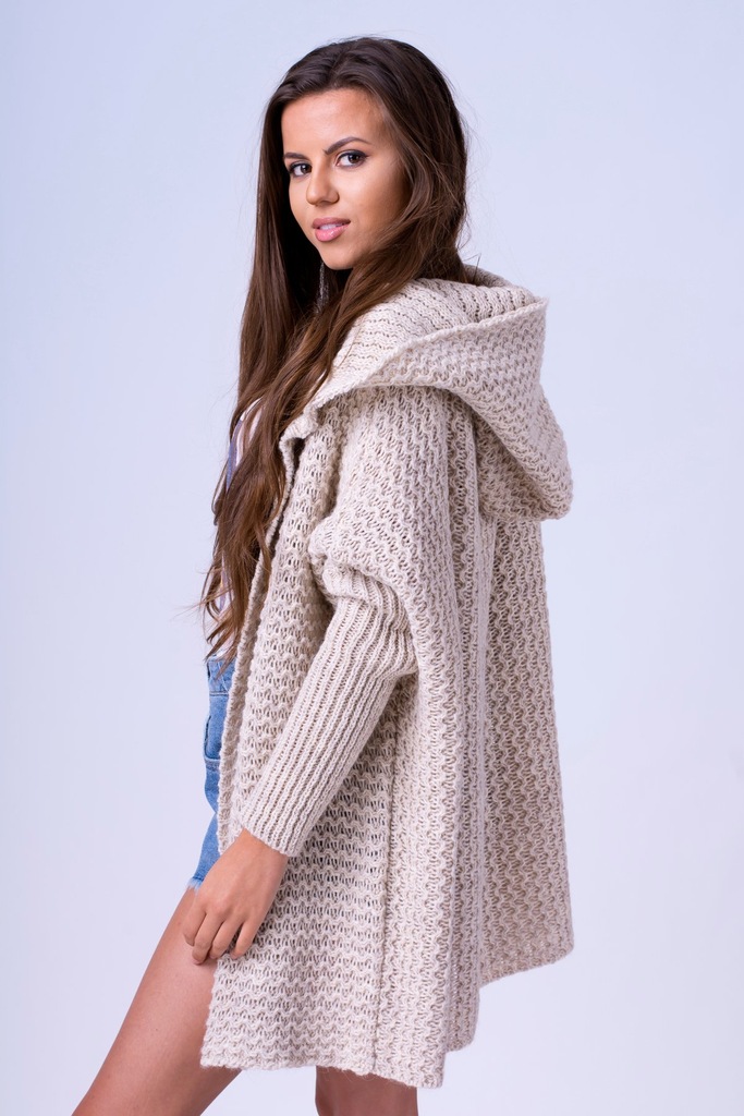 SETIN_OSLO GRUBY CIEPŁY KARDIGAN Z KAPTUREM NOWOSC - 6946006985