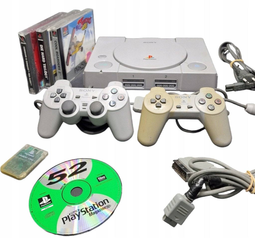 Konsola Playstation 1 PSX PS1 retro SCPH-9002 / 2 pady i gry