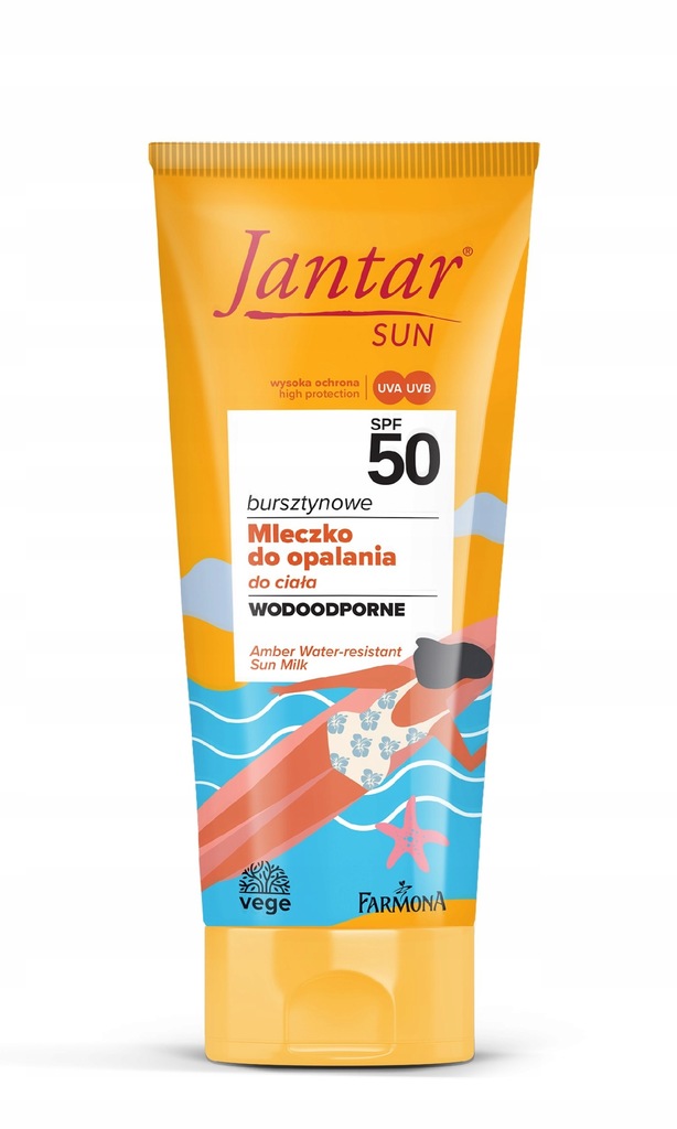 JANTAR SUN Wodoodporne mleczko do opalania SPF50