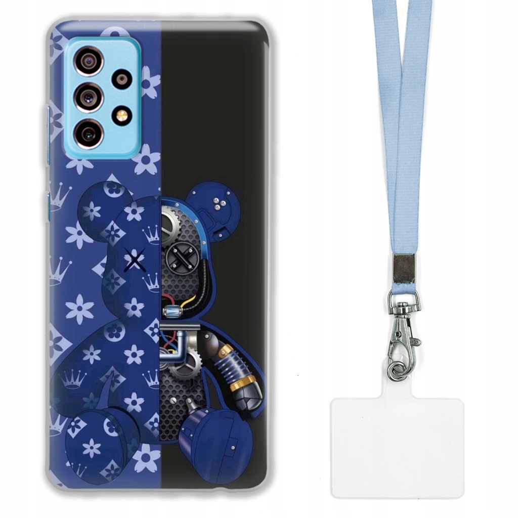 ETUI DO SAMSUNG A73 5G CASE + SMYCZ SZARA KAWS DLA NASTOLATKÓW MIX WZ