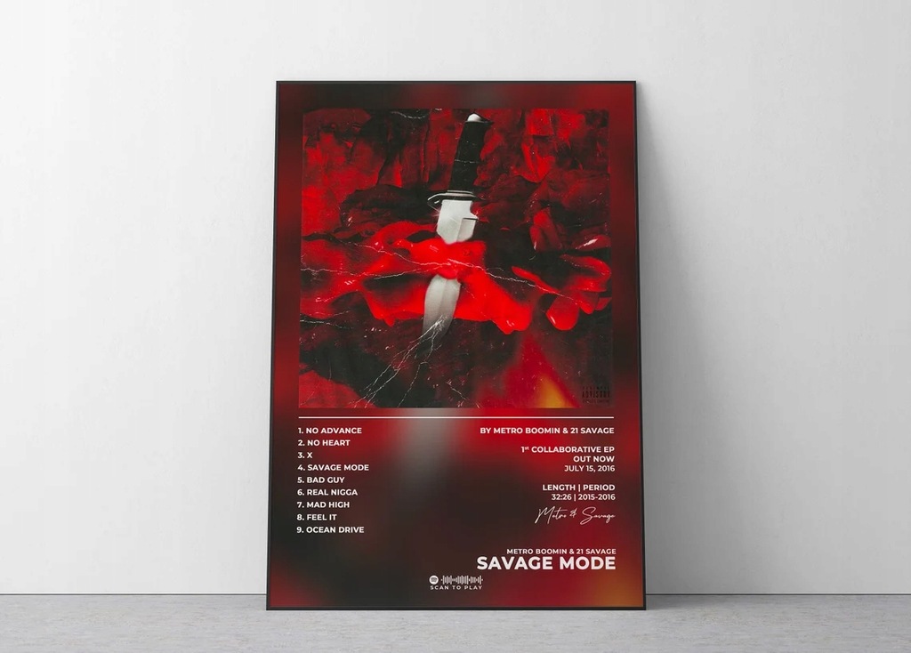 A4 Obraz Plakat Album Savage Mode 21 Savage & Metro Boomin