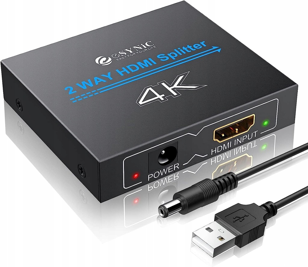 ESYNIC HDMI 4K SPLITTER 2 PORTOWY ROZDZIELACZ