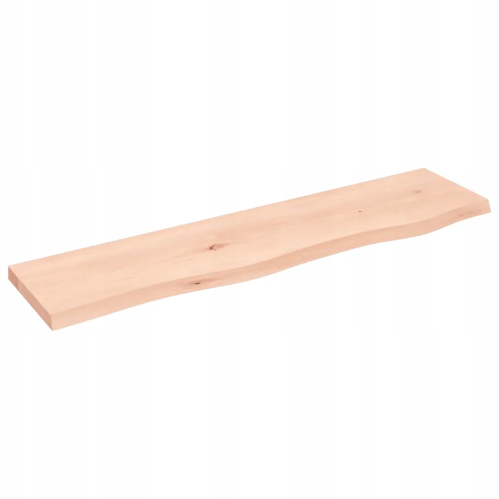 Półka ścienna dębowa 80x20 cm, rustykalna, brązowa