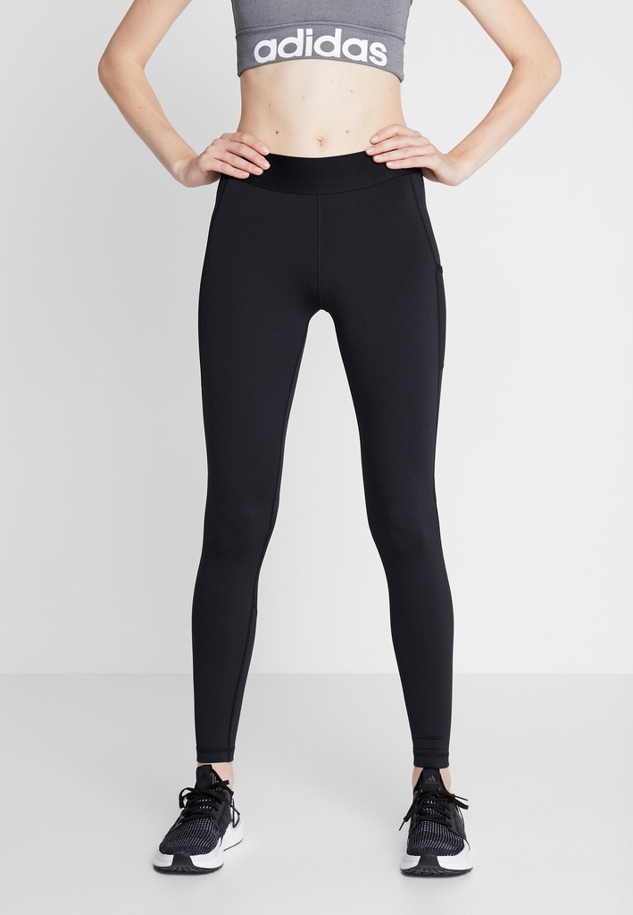 R7G509*ADIDAS LEGGINSY SPORTOWE CZARNE S S00