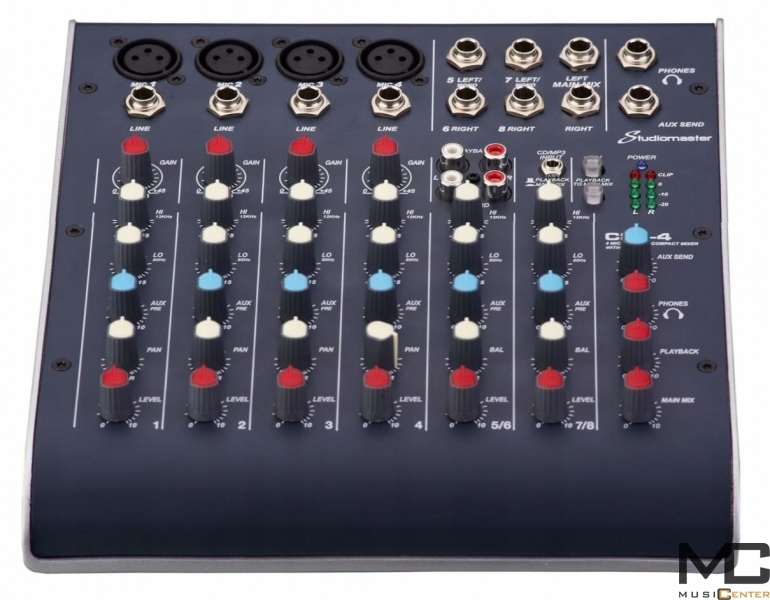 Studiomaster C2-4 - mikser audio 4 kanały mikr.