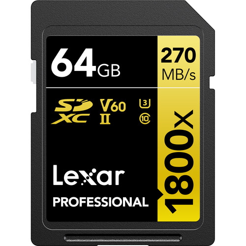 Lexar Professional 1800x SDXC U3 (V60) UHS-II karta pamięci 64GB, R270/W180