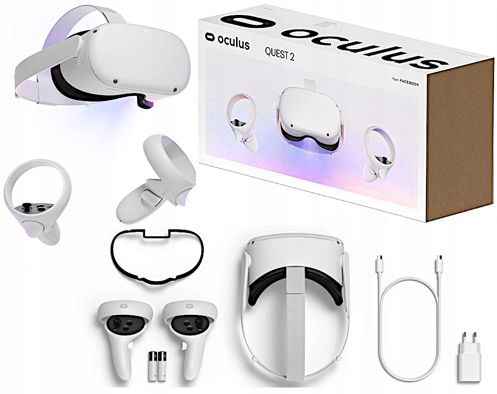 Купить ОЧКИ VR META OCULUS QUEST 2 128 ГБ + 2 КОНТРОЛЛЕРА: отзывы, фото ...