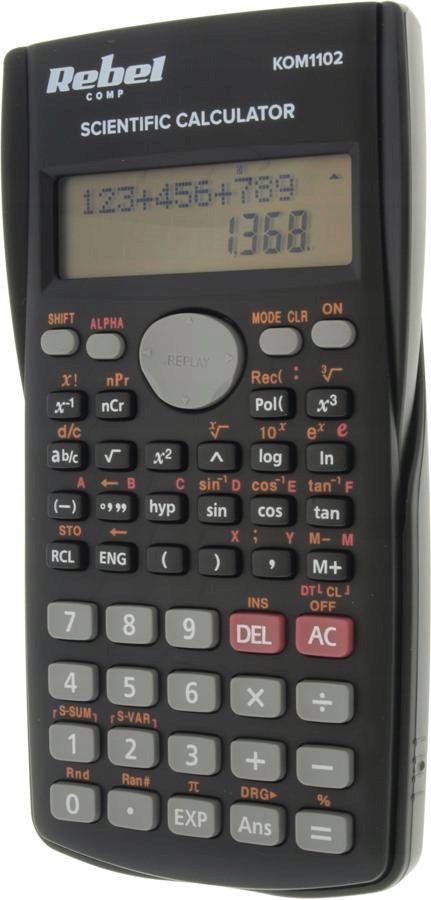 Kalkulator naukowy matematyczny 2 liniowy 12+9